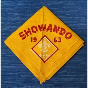 Vintage 1963 Showando BSA Boy Scouts America Neckerchief Uniform Scarf Bandana